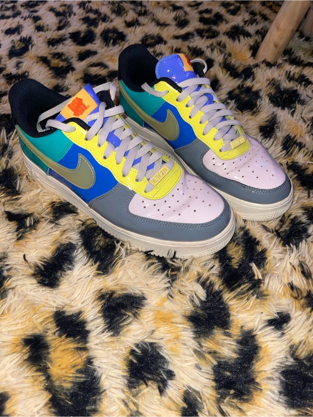Undefeated x Nike Air Force 1 Low ‘Community’ sneakers vibrant multi colored